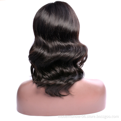 100% human hair pre plucked loose wave swiss lace front wig unprocessed raw virgin cuticles aligned loose wave lace closure wig